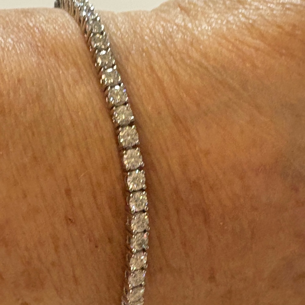 Super Sparkly Moissanite 925 Silver 6.00ctw 3mm Tennis Bracelet